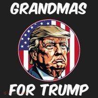 Grandmas For Trump American Flag Beanie thumb 2