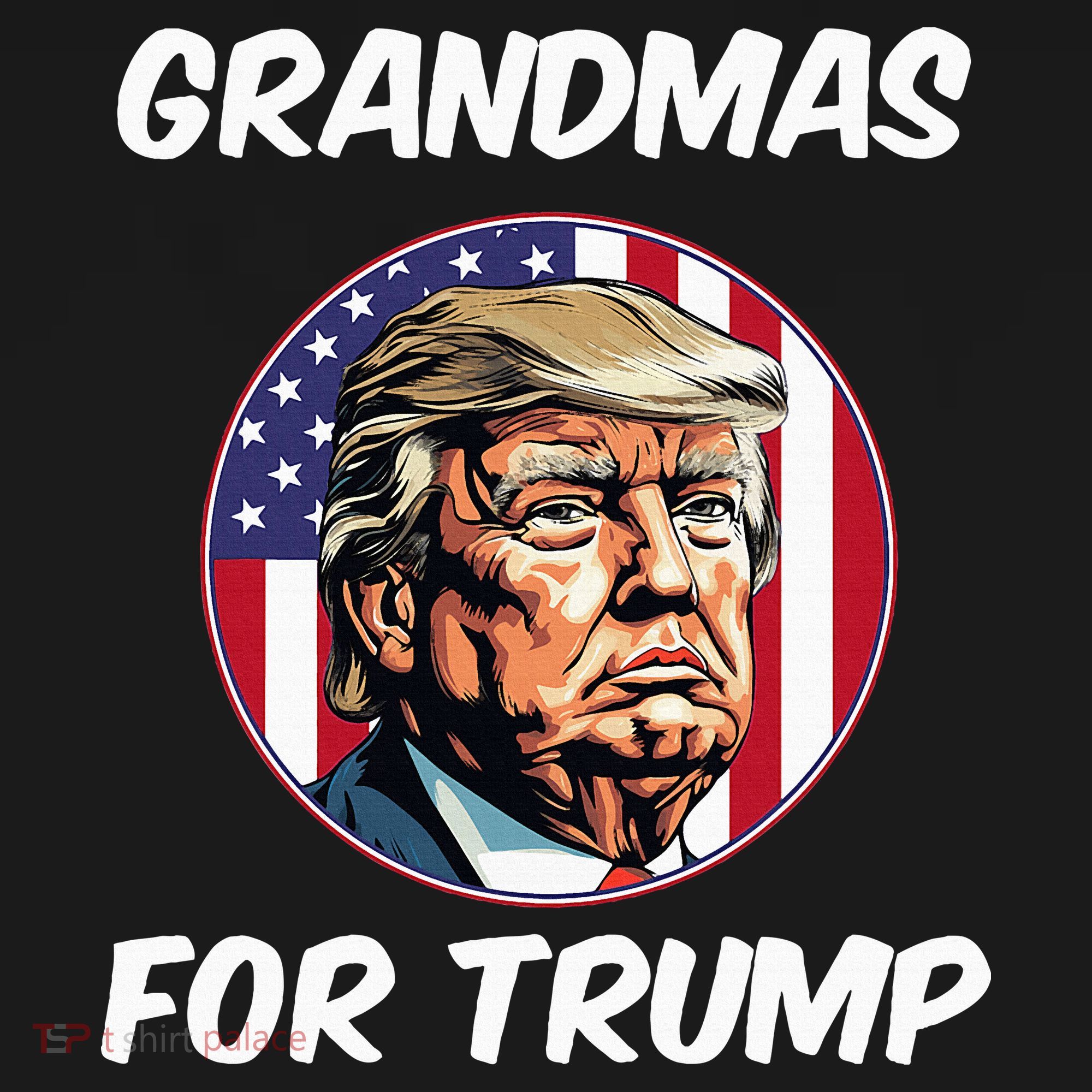 Grandmas For Trump American Flag Women's Hoodie