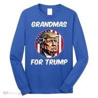 Grandmas For Trump American Flag Long Sleeve Shirt thumb 0