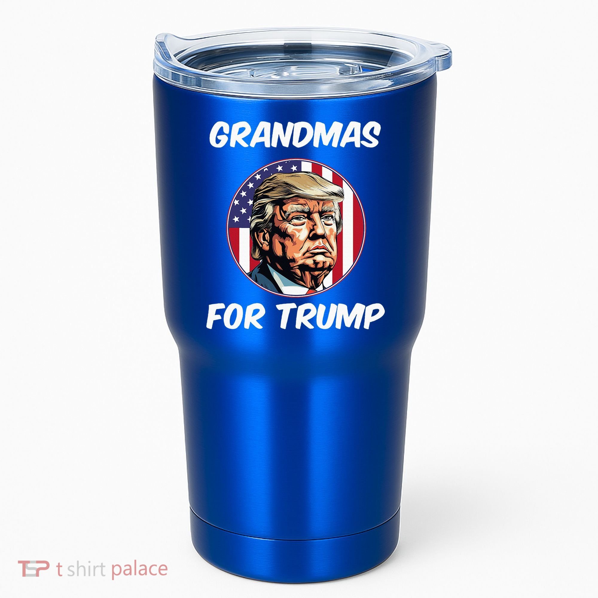 Grandmas For Trump American Flag Tumbler