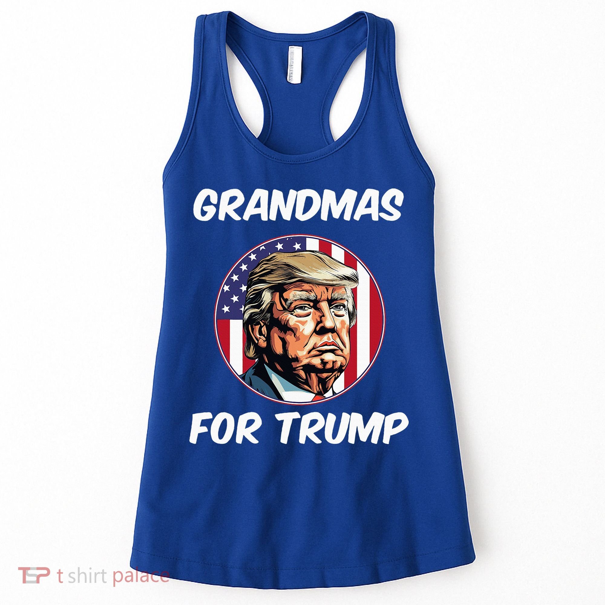 Grandmas For Trump American Flag Women's Tank Top