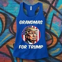Grandmas For Trump American Flag Women's Tank Top thumb 3