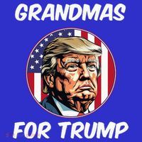 Grandmas For Trump American Flag Women's Long Sleeve Shirt thumb 2