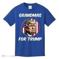 Grandmas For Trump American Flag Kids T-Shirt thumb 0
