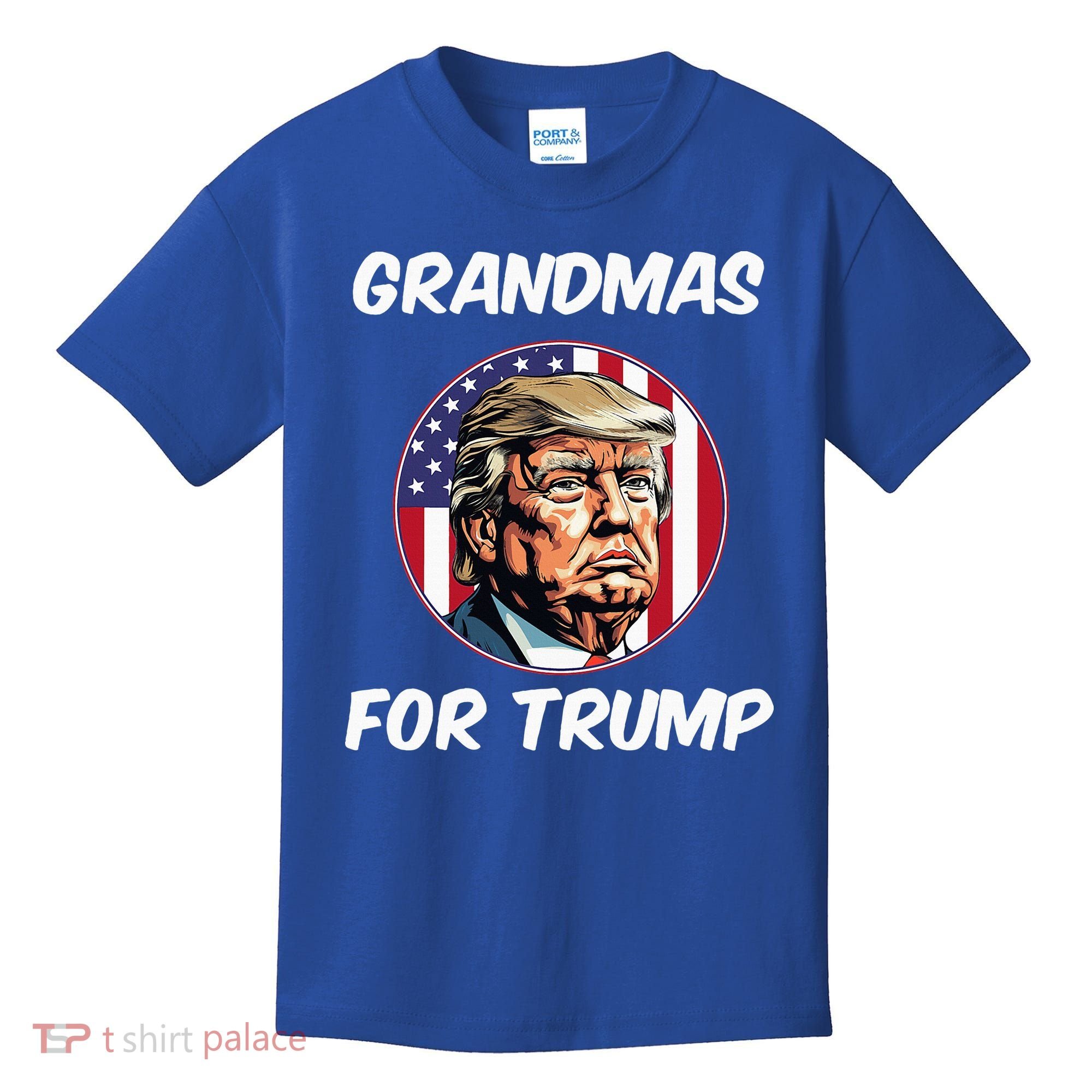 Grandmas For Trump American Flag Kids T-Shirt