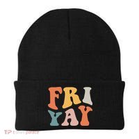 Groovy FriYay! Teachers Weekend Day Of The Week Teachers Beanie thumb 0