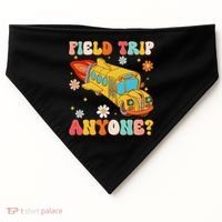 Groovy Field Trip Anyone School Bus Driver Yellow Bus Driver USA-Made Doggie Bandana thumb 0