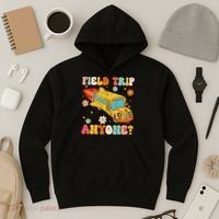 Groovy Field Trip Anyone School Bus Driver Yellow Bus Driver Hoodie thumb 3