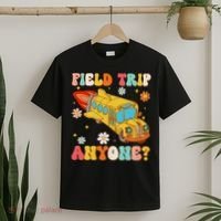 Groovy Field Trip Anyone School Bus Driver Yellow Bus Driver T-Shirt thumb 2
