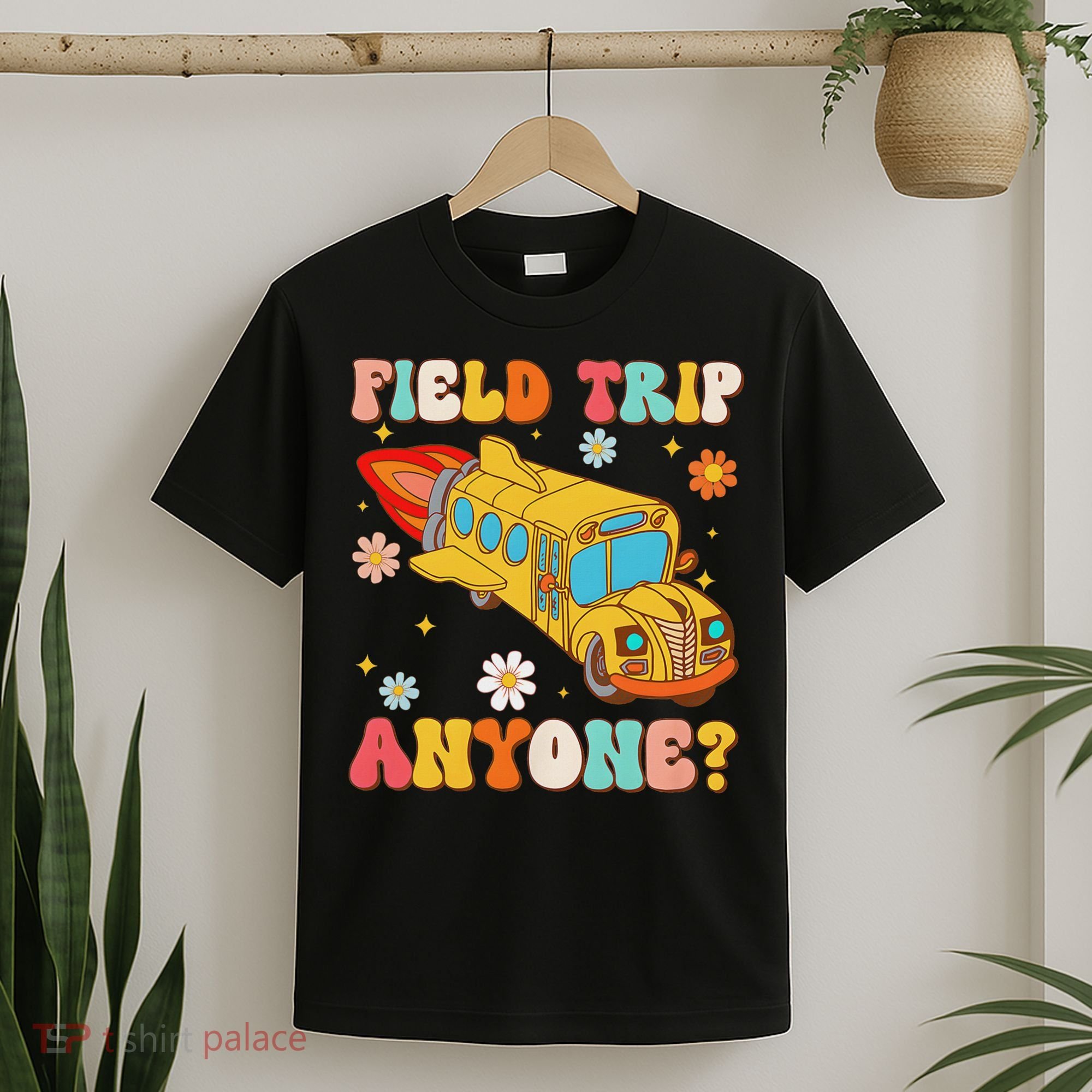 Groovy Field Trip Anyone School Bus Driver Yellow Bus Driver T-Shirt