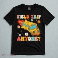 Groovy Field Trip Anyone School Bus Driver Yellow Bus Driver T-Shirt thumb 5
