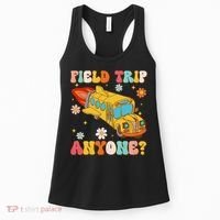 Groovy Field Trip Anyone School Bus Driver Yellow Bus Driver Women's Tank Top thumb 0
