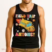 Groovy Field Trip Anyone School Bus Driver Yellow Bus Driver Tank Top thumb 3