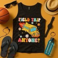 Groovy Field Trip Anyone School Bus Driver Yellow Bus Driver Tank Top thumb 4