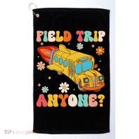 Groovy Field Trip Anyone School Bus Driver Yellow Bus Driver Golf Towel thumb 0