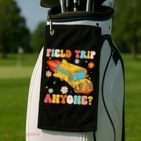 Groovy Field Trip Anyone School Bus Driver Yellow Bus Driver Golf Towel thumb 2