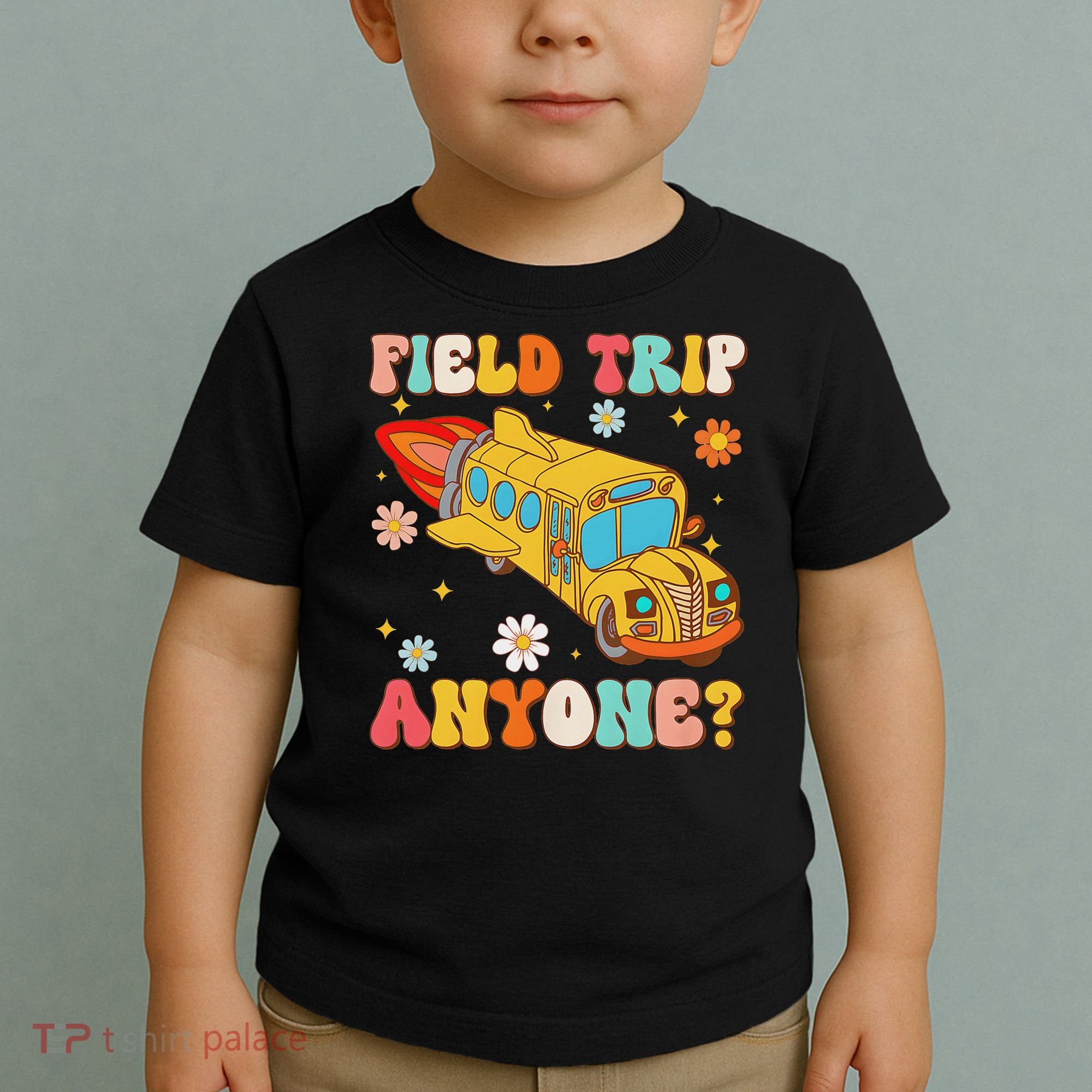 Groovy Field Trip Anyone School Bus Driver Yellow Bus Driver Toddler T-Shirt
