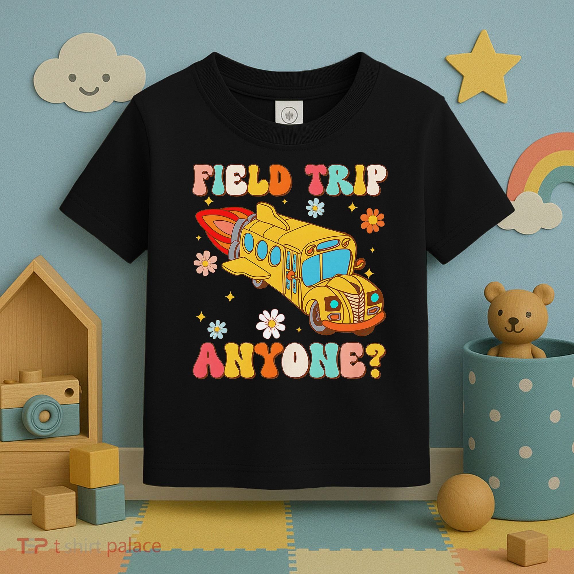 Groovy Field Trip Anyone School Bus Driver Yellow Bus Driver Toddler T-Shirt