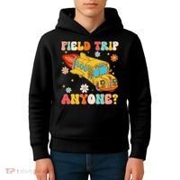 Groovy Field Trip Anyone School Bus Driver Yellow Bus Driver Kids Hoodie thumb 4