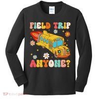 Groovy Field Trip Anyone School Bus Driver Yellow Bus Driver Kids Long Sleeve Shirt thumb 0