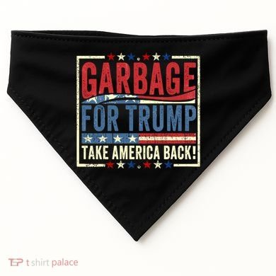 Garbage For Trump Take America Back USA-Made Doggie Bandana