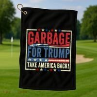 Garbage For Trump Take America Back Golf Towel thumb 1