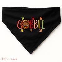 Gobble Funny Turkey Matching Thanksgiving Cute Family USA-Made Doggie Bandana thumb 0