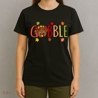 Gobble Funny Turkey Matching Thanksgiving Cute Family T-Shirt thumb 4