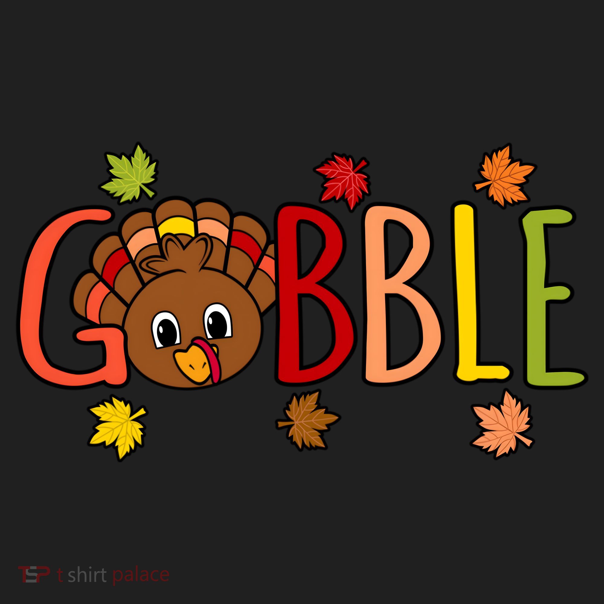 Gobble Funny Turkey Matching Thanksgiving Cute Family Golf Towel