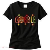 Gobble Funny Turkey Matching Thanksgiving Cute Family Women's T-Shirt thumb 0