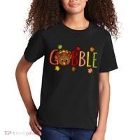 Gobble Funny Turkey Matching Thanksgiving Cute Family Kids T-Shirt thumb 2