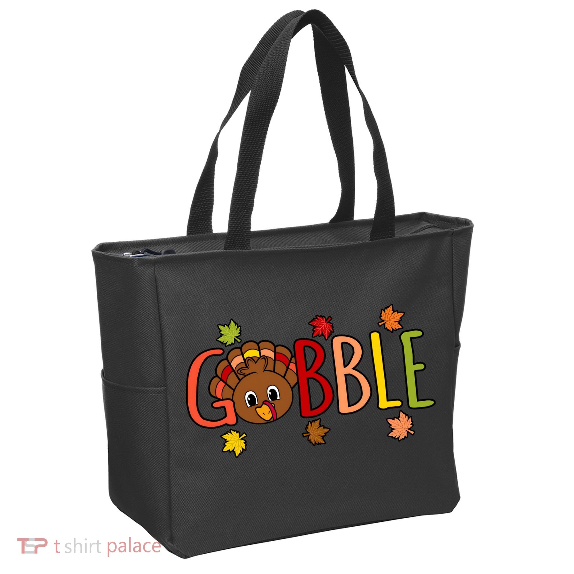 Gobble Funny Turkey Matching Thanksgiving Cute Family Tote Bag