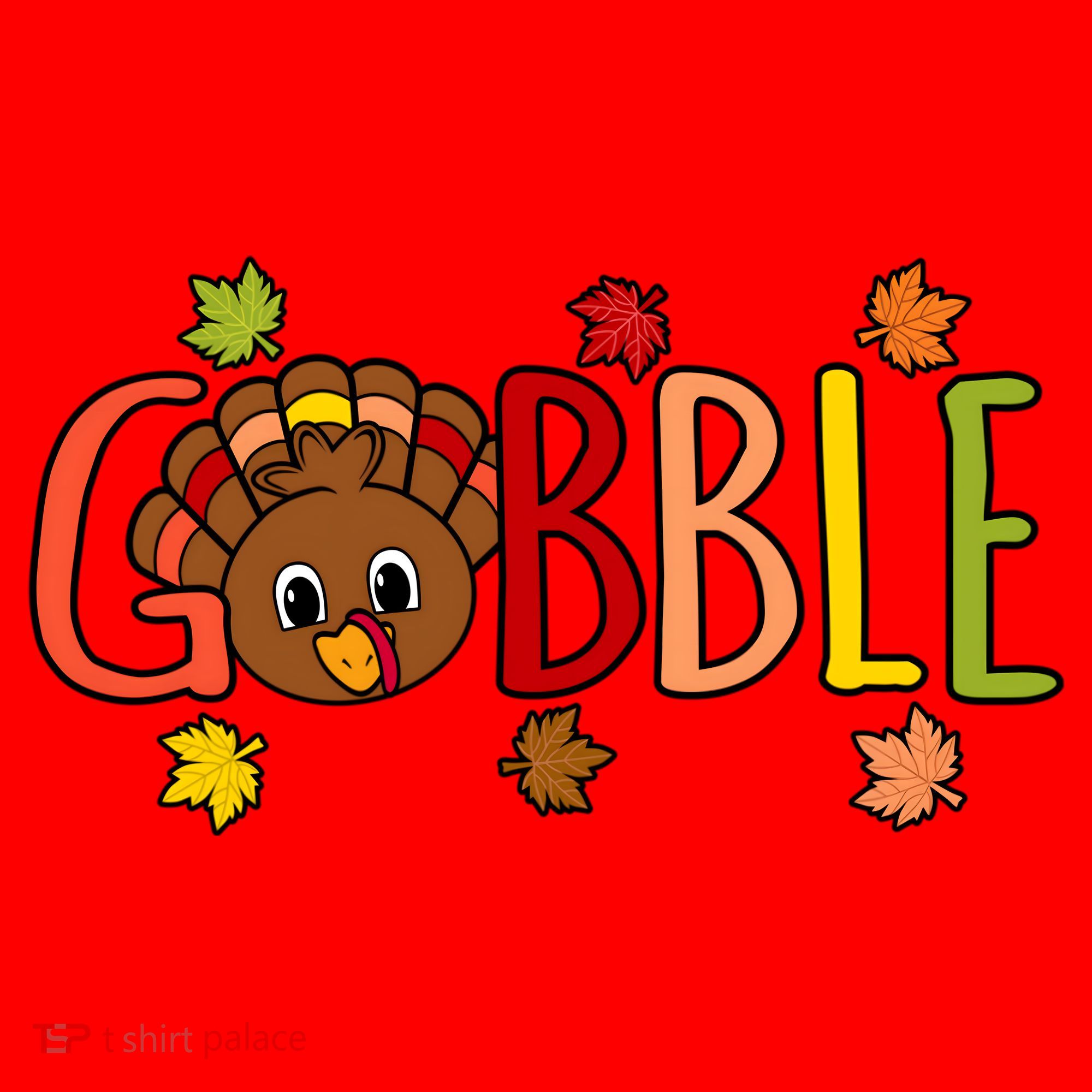 Gobble Funny Turkey Matching Thanksgiving Cute Family Santa Hat