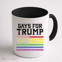 Gays For Trump Usa Flag Pro Reelect Donald 2020 Lgpt Gift Coffee Mug thumb 1