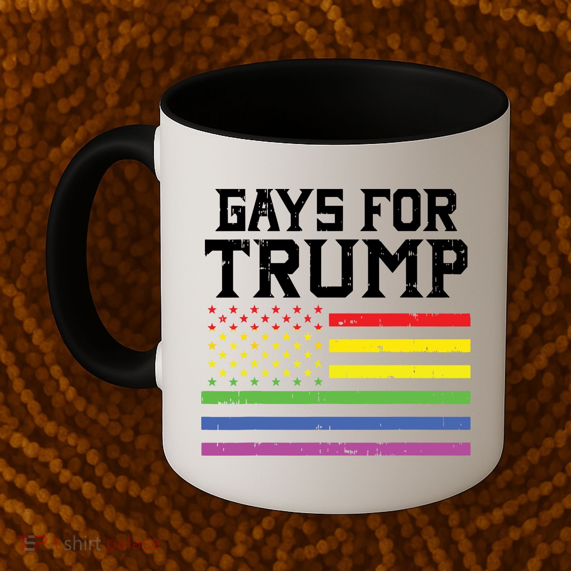 Gays For Trump Usa Flag Pro Reelect Donald 2020 Lgpt Gift Coffee Mug