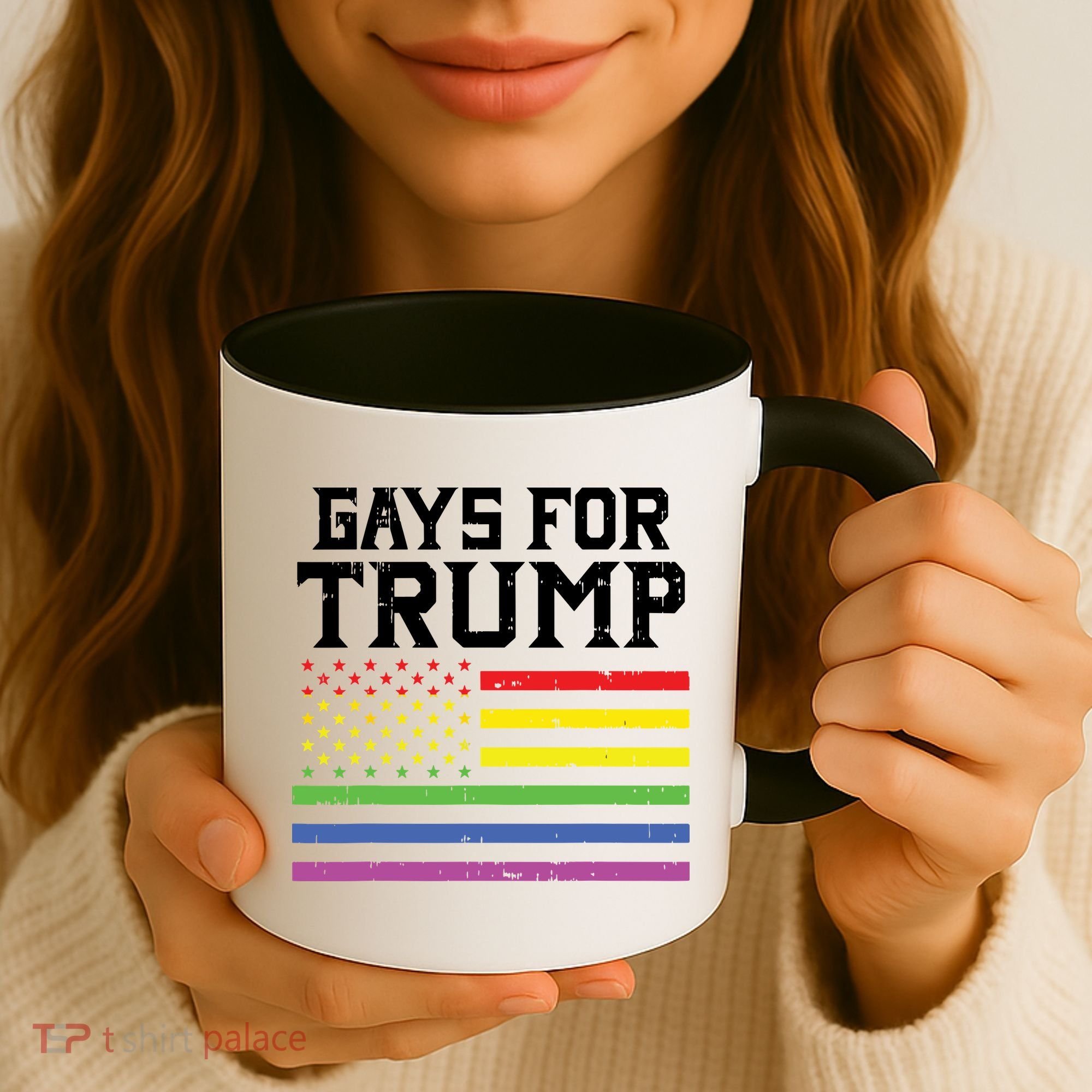 Gays For Trump Usa Flag Pro Reelect Donald 2020 Lgpt Gift Coffee Mug