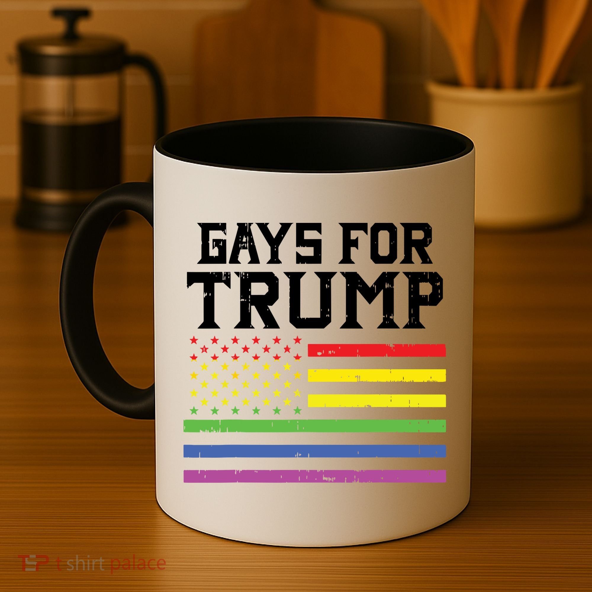 Gays For Trump Usa Flag Pro Reelect Donald 2020 Lgpt Gift Coffee Mug