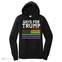 Gays For Trump Usa Flag Pro Reelect Donald 2020 Lgpt Gift Women's Hoodie thumb 0