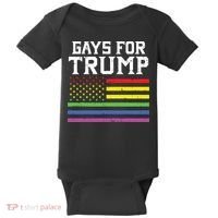 Gays For Trump Usa Flag Pro Reelect Donald 2020 Lgpt Gift Baby Bodysuit thumb 0