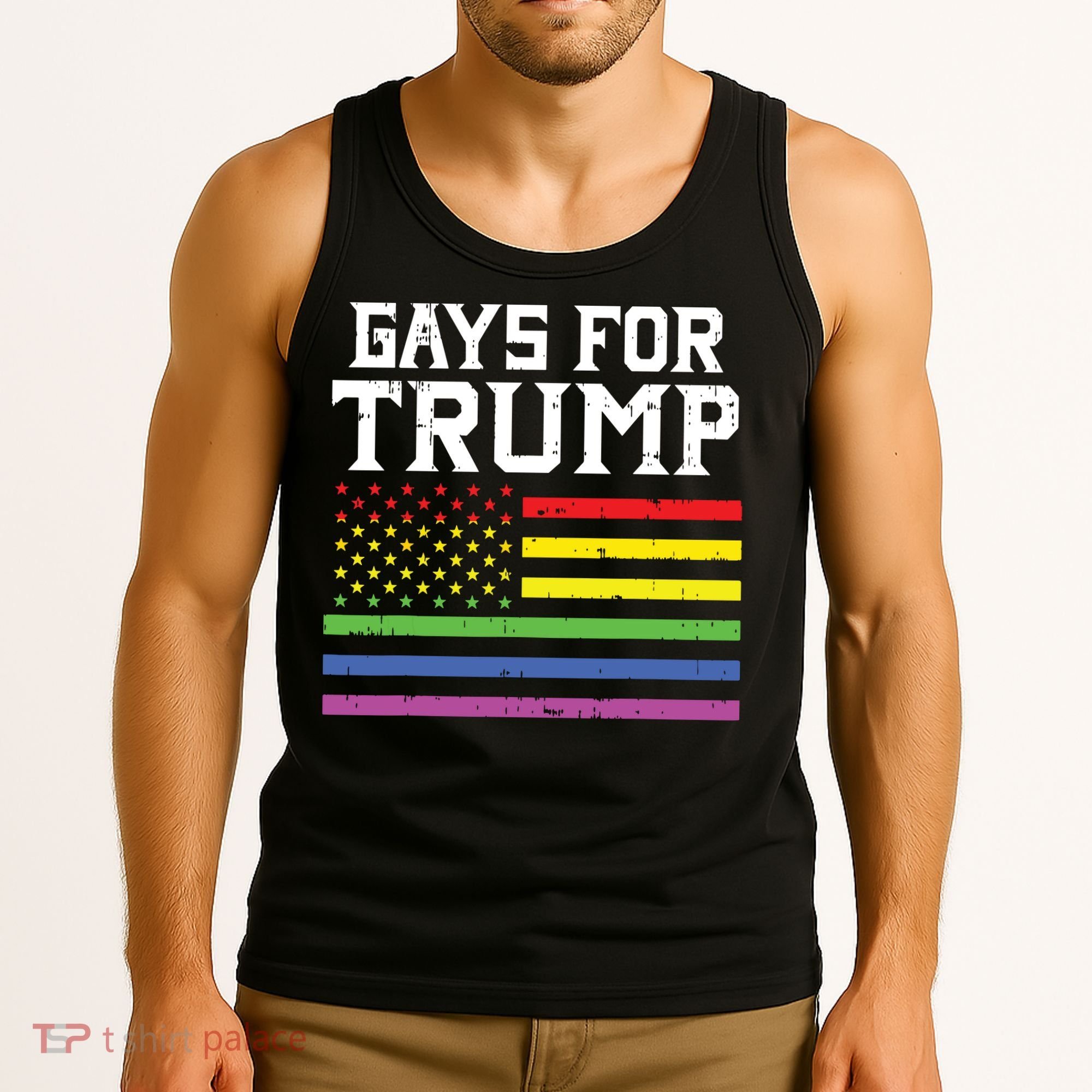 Gays For Trump Usa Flag Pro Reelect Donald 2020 Lgpt Gift Tank Top