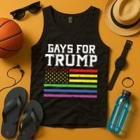 Gays For Trump Usa Flag Pro Reelect Donald 2020 Lgpt Gift Tank Top thumb 4
