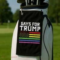 Gays For Trump Usa Flag Pro Reelect Donald 2020 Lgpt Gift Golf Towel thumb 2