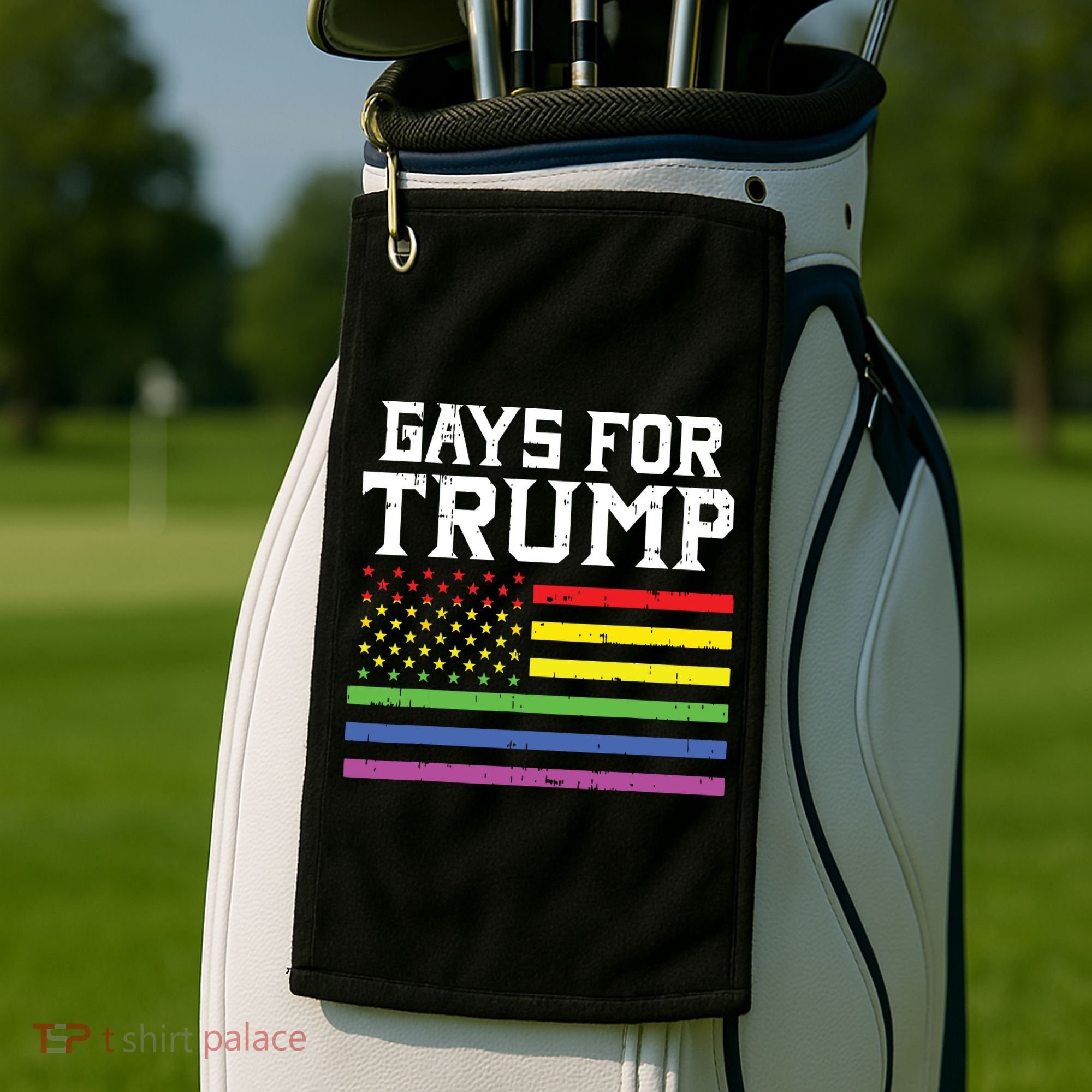 Gays For Trump Usa Flag Pro Reelect Donald 2020 Lgpt Gift Golf Towel