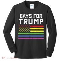 Gays For Trump Usa Flag Pro Reelect Donald 2020 Lgpt Gift Kids Long Sleeve Shirt thumb 0