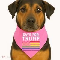 Gays For Trump Usa Flag Pro Reelect Donald 2020 Lgpt Gift USA-Made Doggie Bandana thumb 1