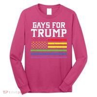 Gays For Trump Usa Flag Pro Reelect Donald 2020 Lgpt Gift Long Sleeve Shirt thumb 0