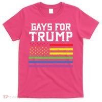 Gays For Trump Usa Flag Pro Reelect Donald 2020 Lgpt Gift T-Shirt thumb 0