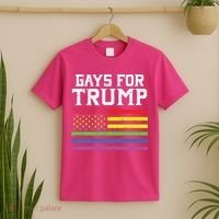 Gays For Trump Usa Flag Pro Reelect Donald 2020 Lgpt Gift T-Shirt thumb 2