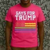 Gays For Trump Usa Flag Pro Reelect Donald 2020 Lgpt Gift T-Shirt thumb 3