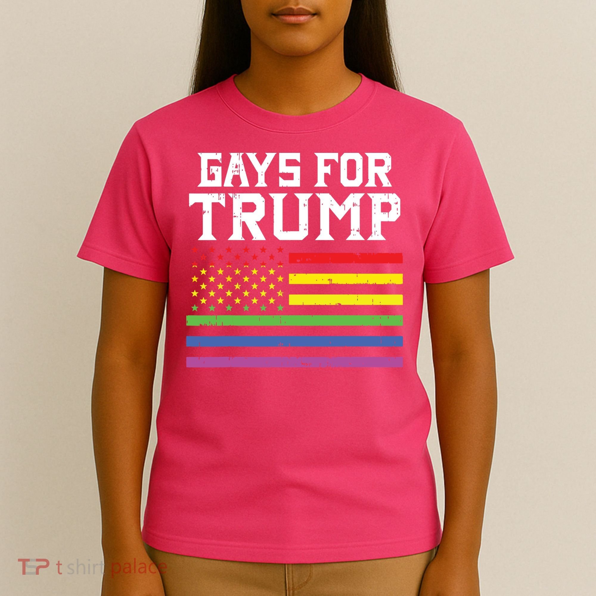 Gays For Trump Usa Flag Pro Reelect Donald 2020 Lgpt Gift T-Shirt